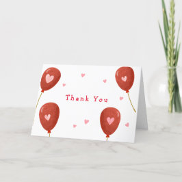 Simple Little Sweetheart Balloon Baby Dusche Dankeskarte