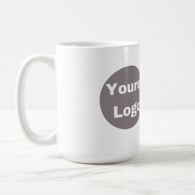 Simple Logo and Text Business  personallze Kaffeetasse (Links)