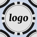 Simple Logo Business Promotional Branding Pokerchips<br><div class="desc">Simple logo and custom text for promoting your business. Replace the logo with your own to customize. Minimalist and professional to reflect your brand. This simple logo design adds a polished, professional touch to game nights, branded events, promotions, and social gatherings by giving your visual identity a clear, uncluttered presence...</div>