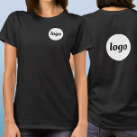 Simple Logo Crest and Back Promotional Business T-Shirt<br><div class="desc">Simple logo crest and back print promotional business t-shirt.  Replace the logo with your own to customize.  Wear them yourself,  give them to your staff,  employees and co-workers,  sell them to customers and clients or give them away as promotional merchandise to inspire customer loyalty.</div>