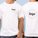 Simple Logo Crest and Back Promotional Business T-Shirt<br><div class="desc">Simple logo crest and back print promotional business t-shirt.  Replace the logo with your own to customize.  Wear them yourself,  give them to your staff,  employees and co-workers,  sell them to customers and clients or give them away as promotional merchandise to inspire customer loyalty.</div>