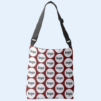 Simple Logo Pattern Business Burgundy Tragetaschen Mit Langen Trägern