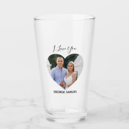 Simple Lovely Valentine's Couple Beer Glass Glas