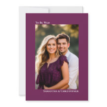 Simple Magenta Plum Vertical Foto Wedding