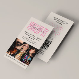 Simple Makeup Artist Stylist Loyalty Sand Pink Visitenkarte