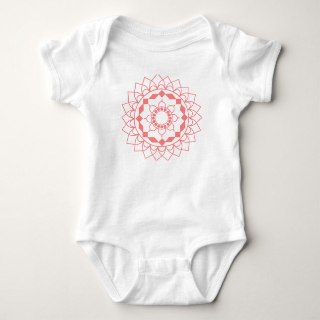 Simple Mandala Baby Strampler (Vorderseite)