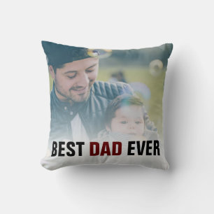 Simple Maroon Best Vater Ever Foto Vatertag Kissen