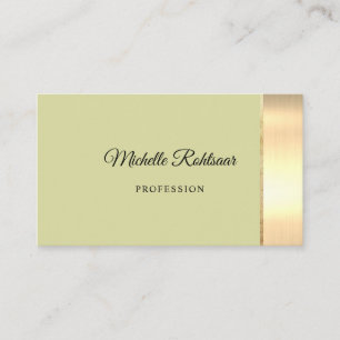 Simple Matcha Powder Green Metallic Visitenkarte
