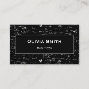 Simple Mathe Tutor Lehrer Formel Muster Visitenkarte