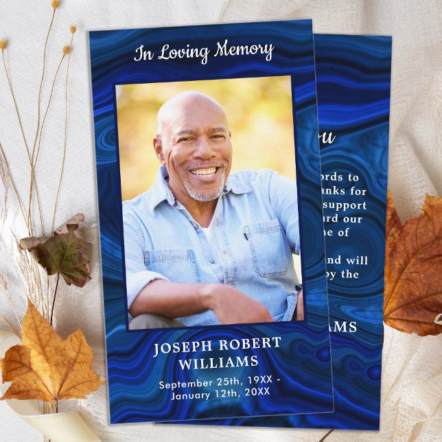 Simple Memorial Blue Marble Beerdigung Danke Mitteilungskarte (Von Creator hochgeladen)