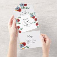  SImple Mexican Floral Folk Botanical Boda 