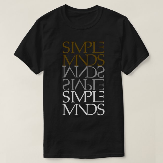 Simple Minds Logo (White &Amp; Gold) Classic T-Shi T-Shirt (Design vorne)