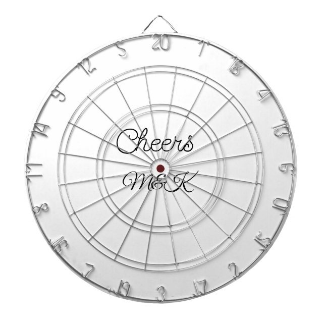 Simple minimal add name cheers couple name custom  dartscheibe (vorne)