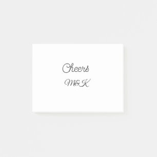 Simple minimal add name cheers couple name custom post-it klebezettel