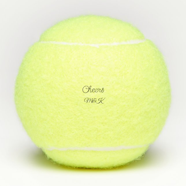Simple minimal add name cheers couple name custom  tennisbälle (Vorderseite)