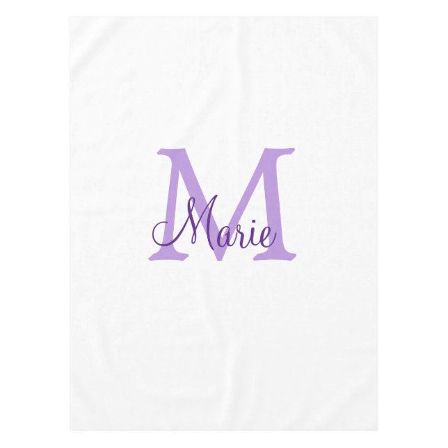 simple minimal add name monogram pink red   throw  tischdecke (Vorderseite)