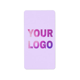 simple minimal add your logo/design here text      adressaufkleber