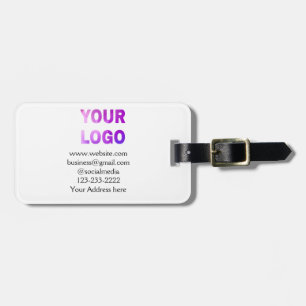 simple minimal add your logo/design here text  pos gepäckanhänger