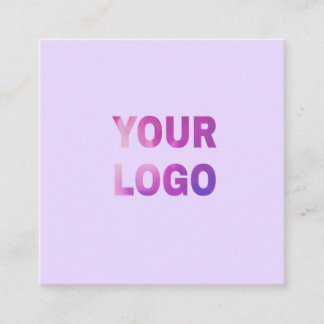 simple minimal add your logo/design here text      quadratische visitenkarte