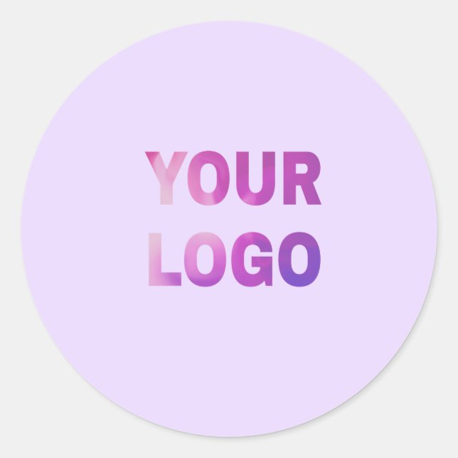 simple minimal add your logo/design here text      runder aufkleber (Vorderseite)