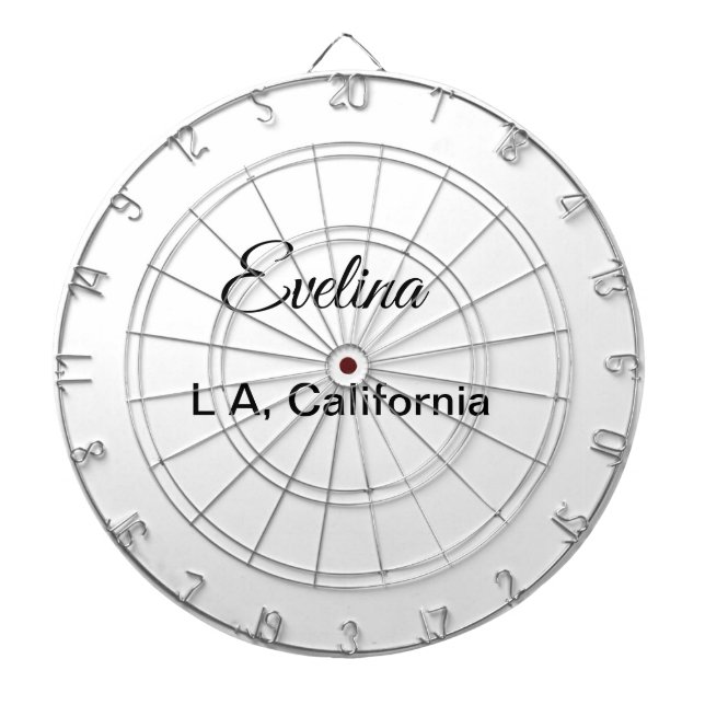 Simple minimal add your name text place city custo dartscheibe (vorne)