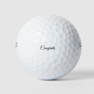 Simple minimal congratulations add your text name  golfball