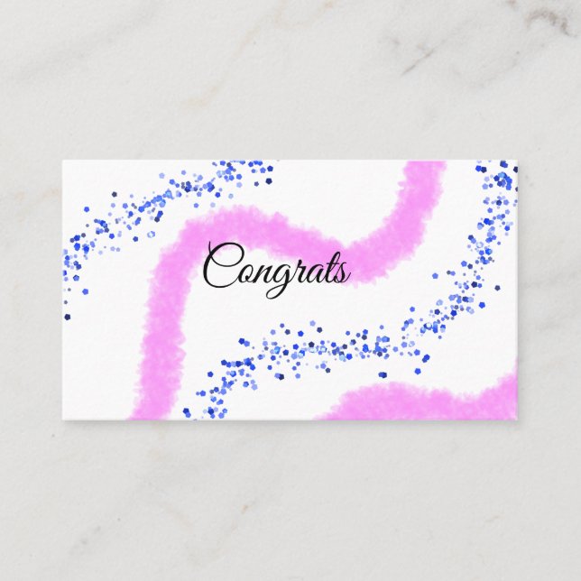 Simple minimal congratulations add your text name  visitenkarte (Vorderseite)