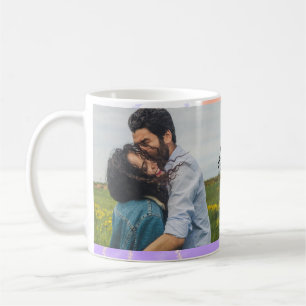 simple minimal customized name monogram couple th kaffeetasse