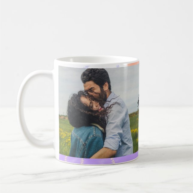 simple minimal customized name monogram couple  th kaffeetasse (Links)