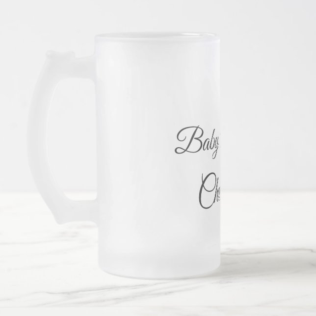 SIMPLE MINIMAL.CUTIE ADD NAME BABY baby shower Thr Mattglas Bierglas (Links)