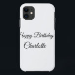 SIMPLE MINIMAL.CUTIE ADD NAME BABY happy birthday  Case-Mate iPhone Hülle<br><div class="desc">Design</div>