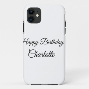 SIMPLE MINIMAL.CUTIE ADD NAME BABY happy birthday Case-Mate iPhone Hülle