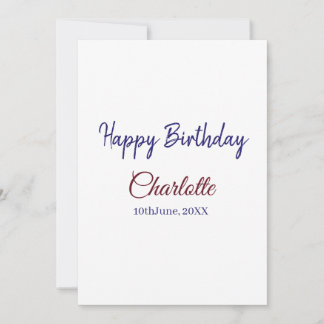 SIMPLE MINIMAL.CUTIE ADD NAME BABY happy birthday  Einladung