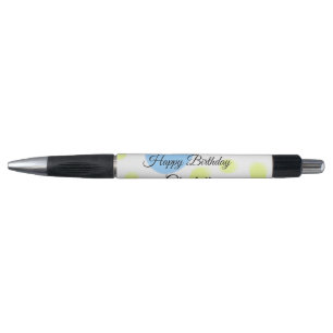 SIMPLE MINIMAL.CUTIE ADD NAME BABY happy birthday  Kugelschreiber