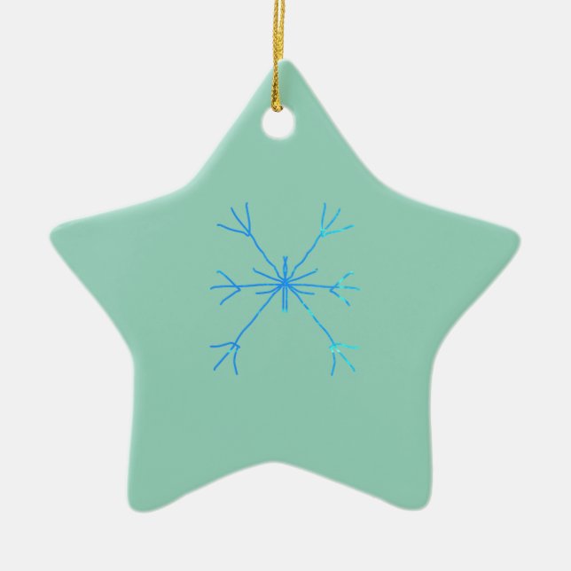 Simple minimal elegant custom circle photo collage keramik ornament (Vorne)