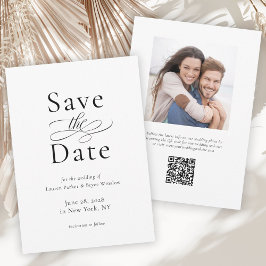Simple Minimal Elegant Wedding Save the Date Card Einladung