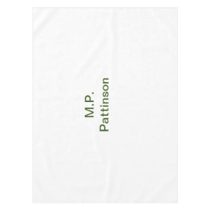 Simple minimal green add your text name photo cust tischdecke