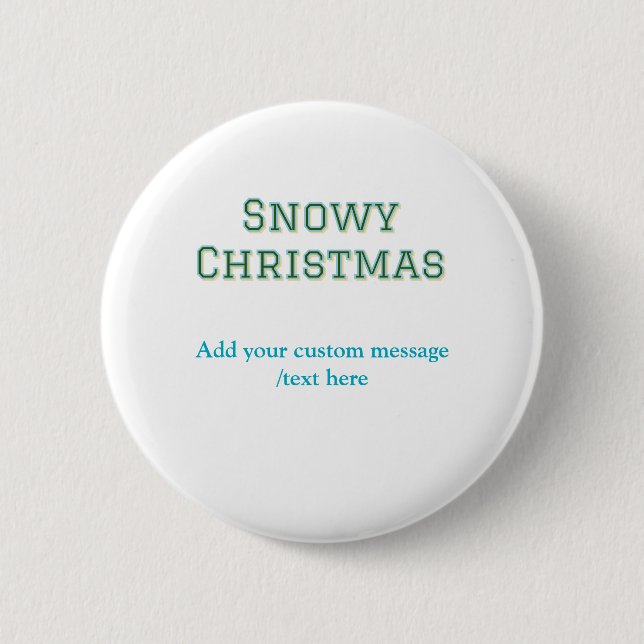 Simple minimal green happy holidays Christmas  Button (Vorderseite)