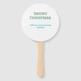 Simple minimal green happy holidays Christmas  Fächer