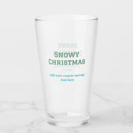 Simple minimal green happy holidays Christmas  Glas