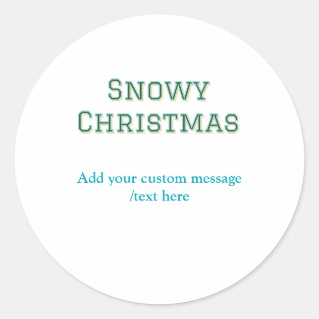 Simple minimal green happy holidays Christmas  Runder Aufkleber (Vorderseite)