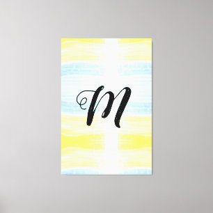 simple minimal monogram logo add your  watercolor  leinwanddruck