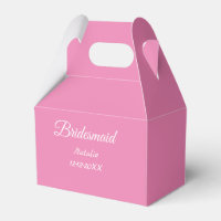 Simple minimal pink bridesmaid add name year text 