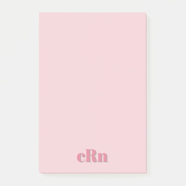 Simple Minimal Professional Pink & Red Girly Post-it Klebezettel (Vorderseite)