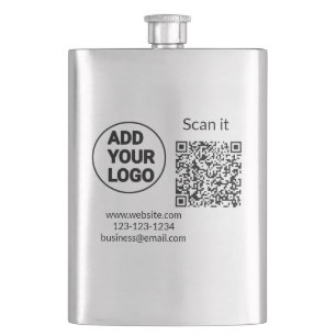 Simple minimal q r code add logo scan code name we flachmann