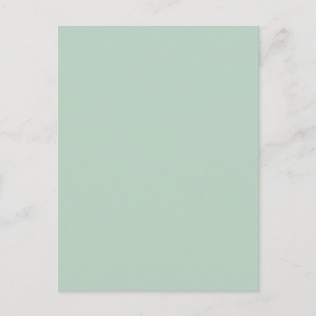 simple minimal solid color custom green gray boho  postkarte (Vorderseite)