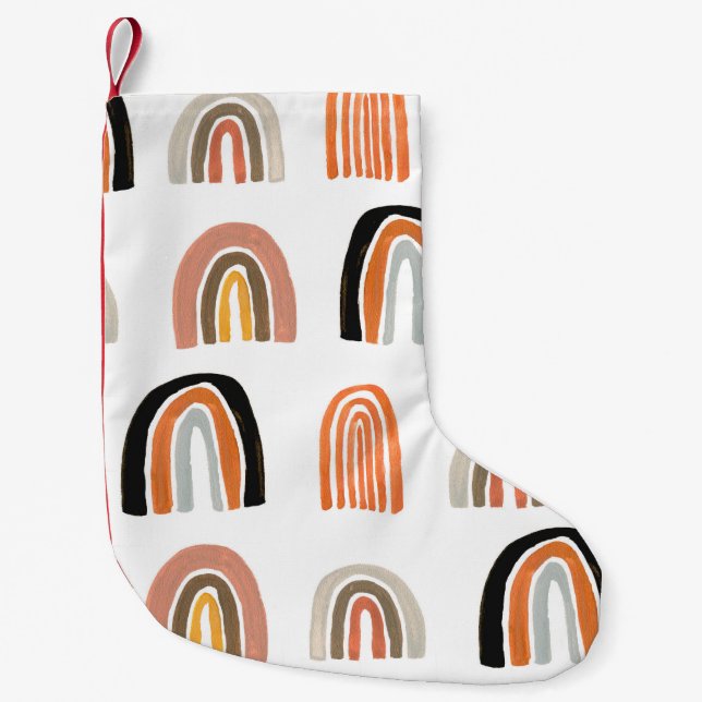 Simple minimalism seamless pattern with gouache pa kleiner weihnachtsstrumpf (Vorderseite)