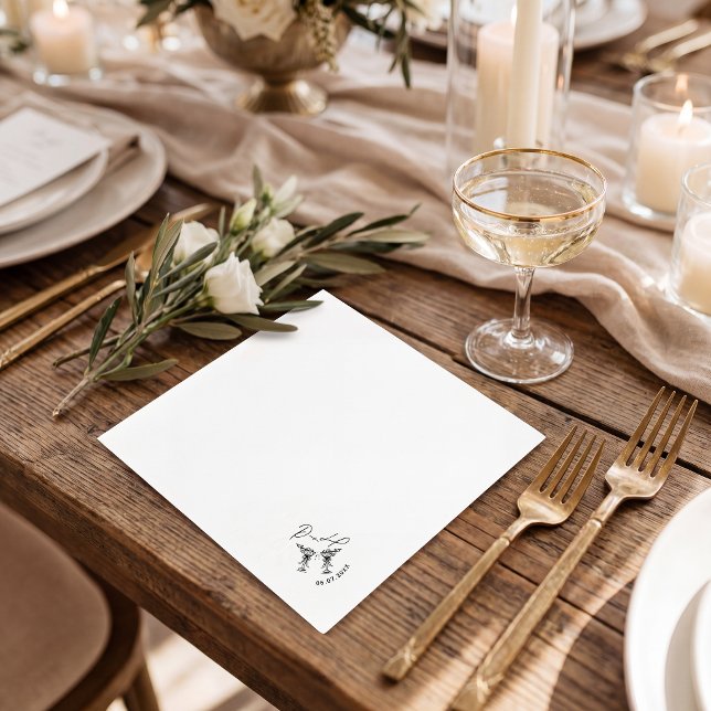 Simple minimalist hand drawn chic coctail serviette (Von Creator hochgeladen)