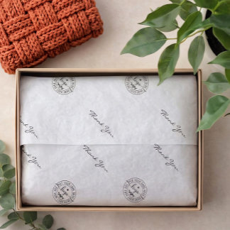 Simple Minimalist Modern Black And White  Seidenpapier