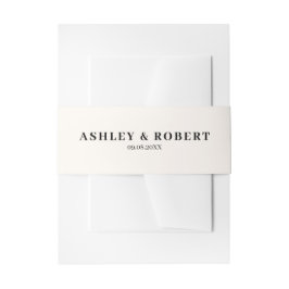Simple Minimalist Modern Wedding Invitation Einladungsbanderole